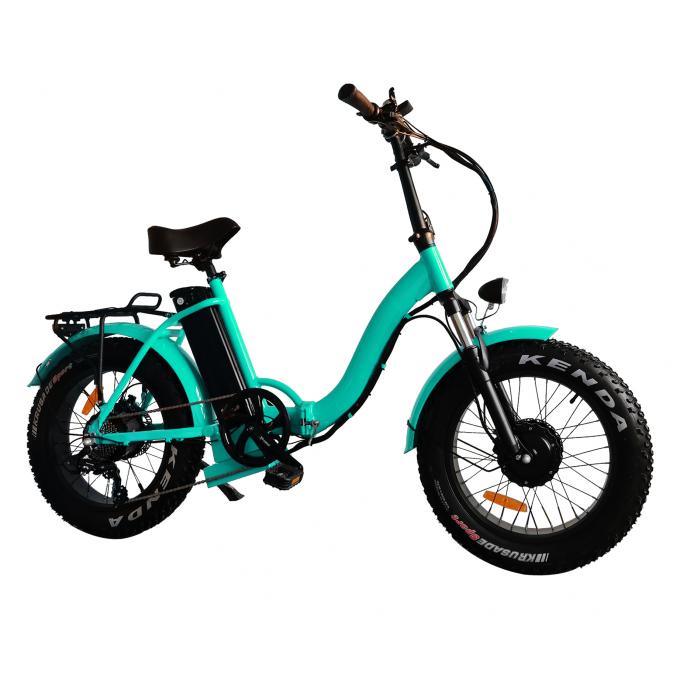горные велосипеды жирного колеса 48V 500w электрические на охотиться 20" полный подвес складывая Ebike 2